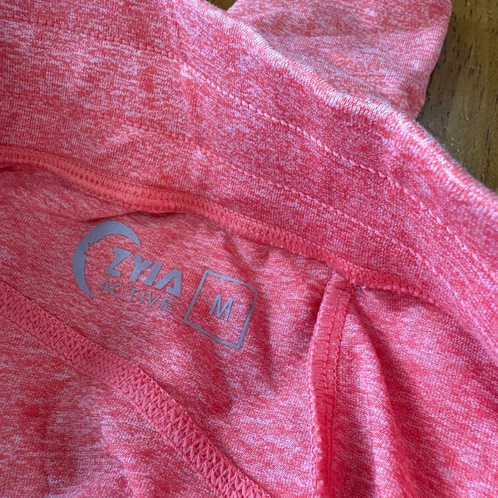 ZYIA Coral Heathered Top